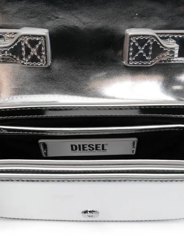 Diesel 1dr metallic-leather tote bag