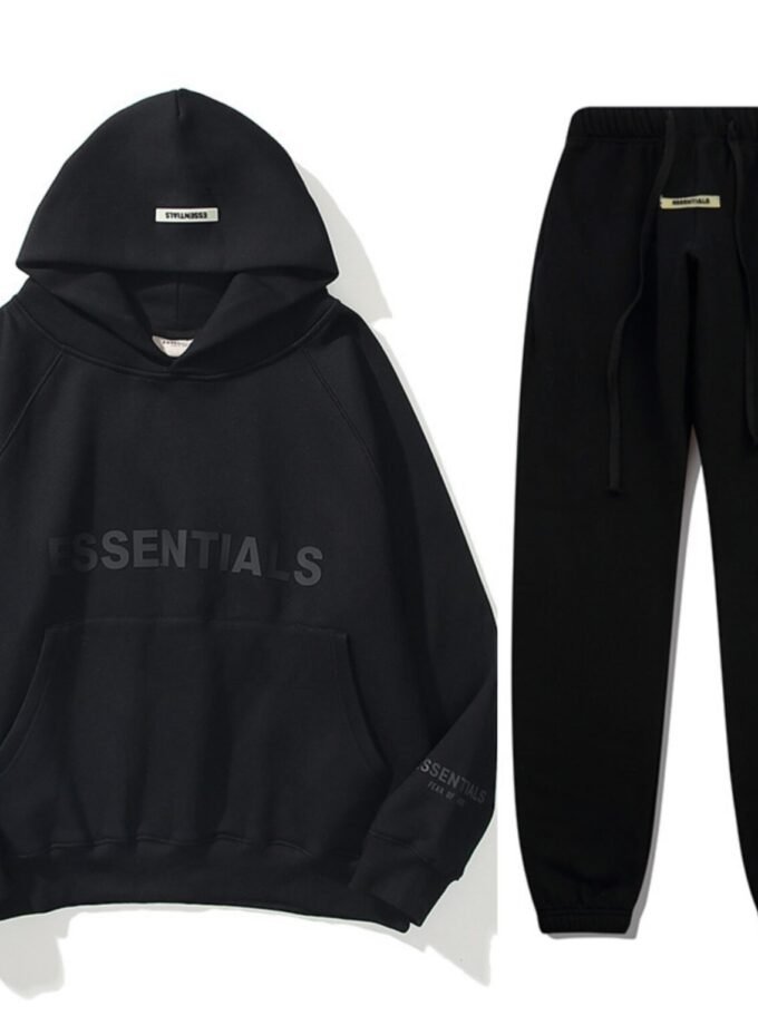 Black Fear of God Essentials Tracksuit